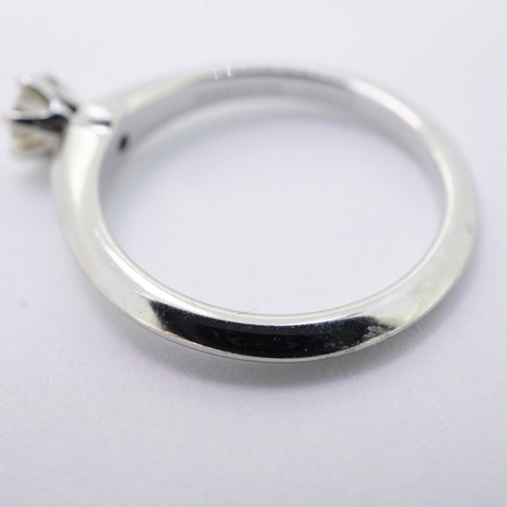Tiffany & Co. Platinum Diamond Solitaire Ring - 0.23 Ct. Certificate & Box Sz. 5 - Picture 10 of 14